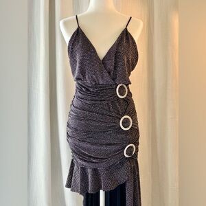 Brand New For Love & Lemons Margaux Glitter Maxi Prom Dress.